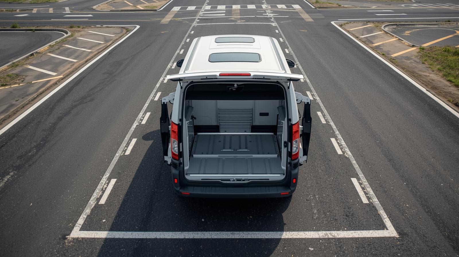 pkw mit ladefläche beim Fahrsicherheitstraining